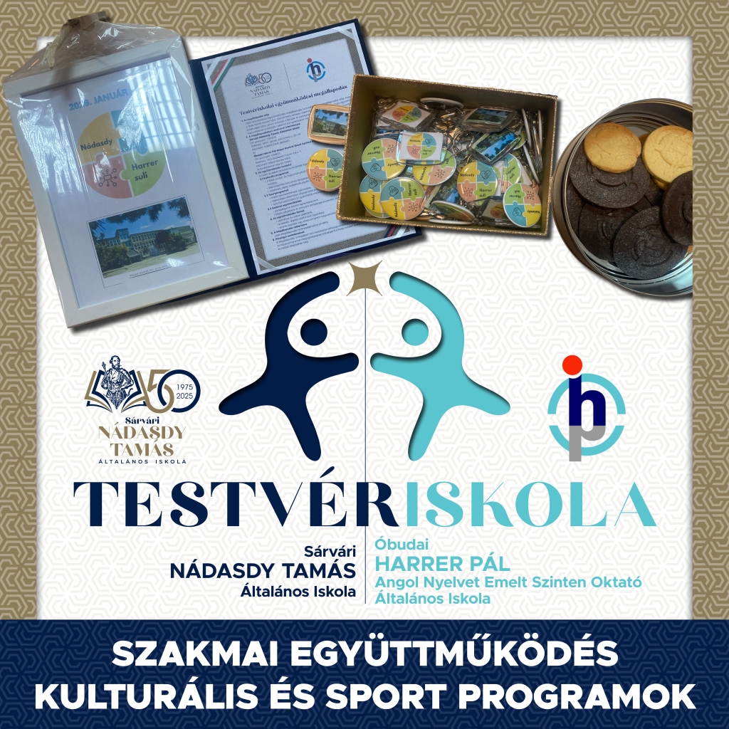 Testvériskolai együttműködés az Óbudai Harrer Pál Angol Nyelvet Emelt Szinten Oktató Általános Iskolával