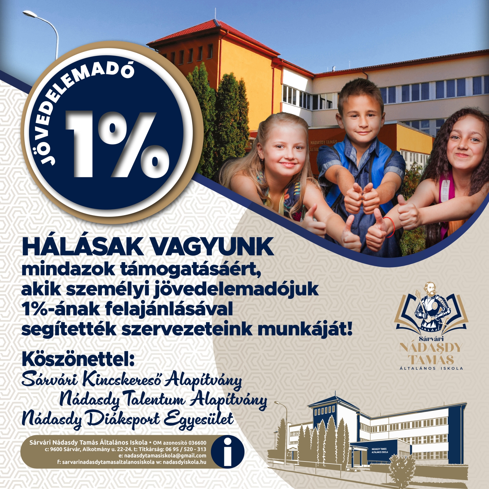 Hálásak vagyunk a felajánlott támogatásokért 